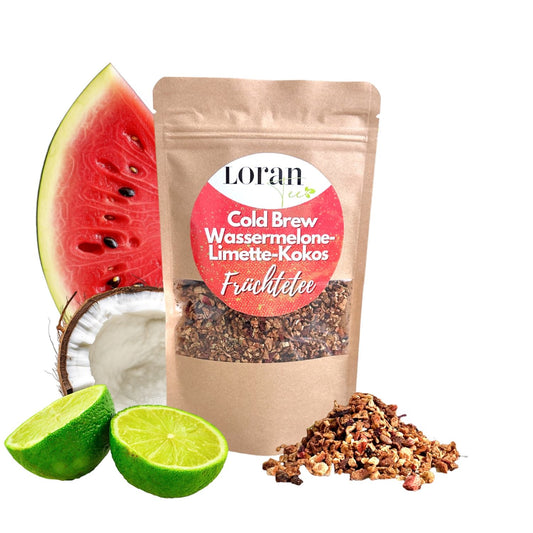 Cold Brew Früchtetee Wassermelone-Limette-Kokos